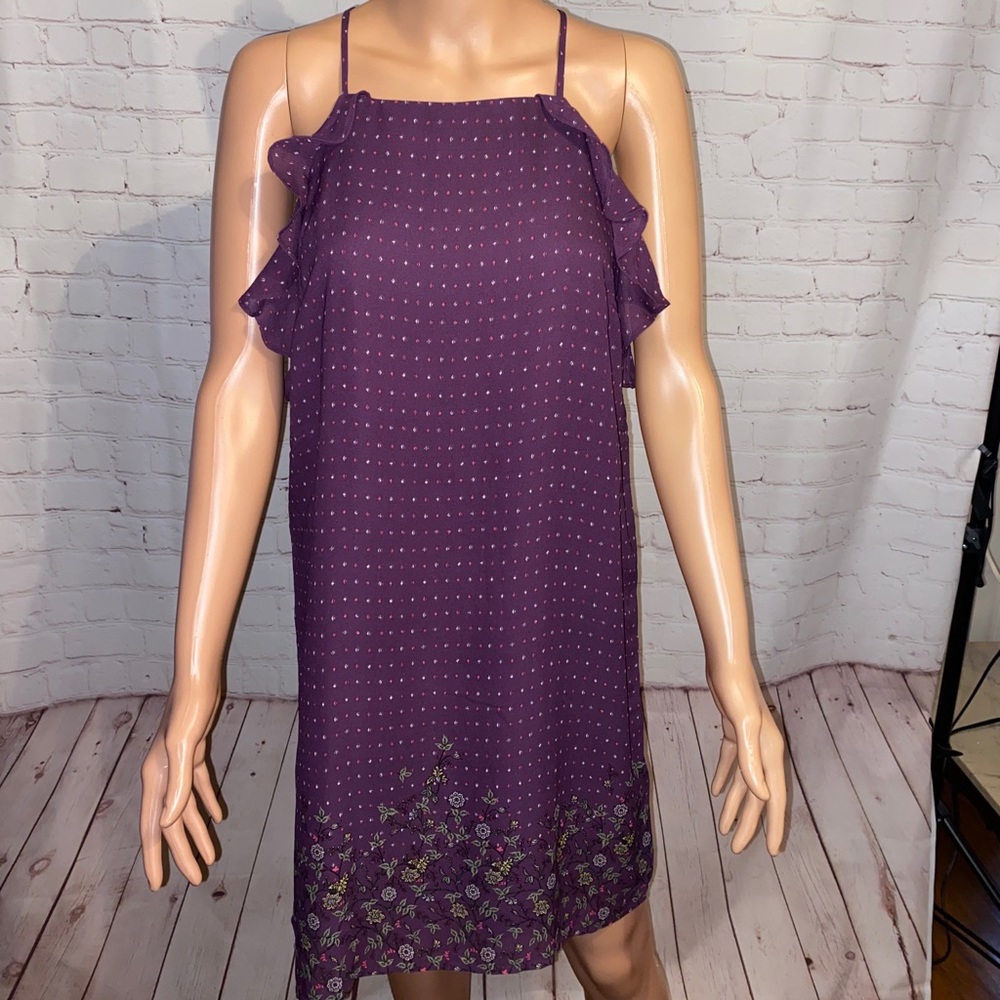 Francesca’s Blue Rain purple patterned dress boho multiple sizes nwt